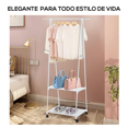 thumbnail image 5 of Perchero Organizador de Ropa | Estante Multifuncional con Ruedas | Perchero Triangular de Acero Inoxidable | Rack Organizador 3 en 1, 5 of 5