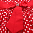 thumbnail image 6 of Richie House Little Girls Red Polka Dotted Bow Dress 3, 6 of 7