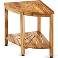 thumbnail image 1 of VEVOR Banc de Douche d'Angle en Teck 18.5"H X 15.5"R en Bois de Teck pour Intérieur de Douche Salle de Bain, 1 of 9