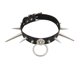 thumbnail image 1 of Collar de aro gótico Harajuku oscuro con remaches y cuello de cuero punk personalizado, 1 of 4
