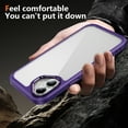 thumbnail image 5 of for iPhone 16 Plus Case Clear, [Wireless Charging][Anti-Yellowing][Military-Grade Protection] Hybrid Clear Back Shockproof Slim Magnetic Phone Case for iPhone 16 Plus,Purple, 5 of 7