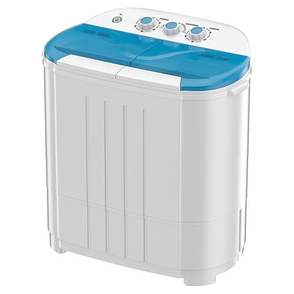 Portable Washing Machine, 18 Lbs Mini Washer and Spin Dryer Combo, 12 lbs Washer, 6 lbs Spinner, Compact Laundry Machine with Drain Hose, Small Washing Machine for Apartments, Dorm, RV