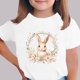 thumbnail image 2 of Manga Corta Crop Top para Niños con Lindo Estampado de Pascua, Cuello Redondo Casual Graphic Tee para 3-14 Años, Tela Suave Transpirable, 2 of 5
