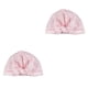 thumbnail image 3 of Injueey Gorros secos para ducha Estampado de flores Cubierta de banda elástica impermeable Gorro Gorro de baño Universal Sombrero corto largo punto blanco 2Conjunto, 3 of 6