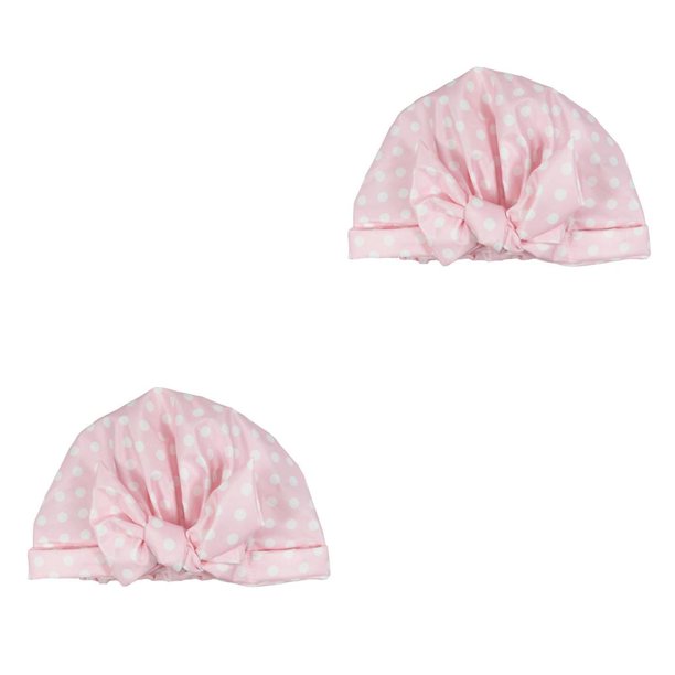 Matsuzay Ducha pelo gorros de baño estampado de flores impermeable elástico baño colorido sombrero peluquero accesorios de cocina punto punto blanco 2Conjunto