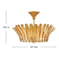 thumbnail image 5 of 47693DA Hinkley Lighting Reina - 15W 3 LED Medium Semi-Flush Mount-13.75 Inch Tall and 20 Inch Wide-Distressed Brass Finish, 5 of 11