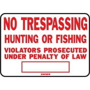 Hy-Ko Prod Co No Trespass/Hunt Sign Pack Of 12 Ss-5 Signs