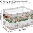 thumbnail image 3 of Coolnut Dragonfly Flowers Foldable Canvas Storage Bin, Sturdy Fabric Storage Basket with Handles, Storage Cube Box for Organizing Shelf Nursery Toy Closet 2PCS#714 Home Decor, 3 of 7