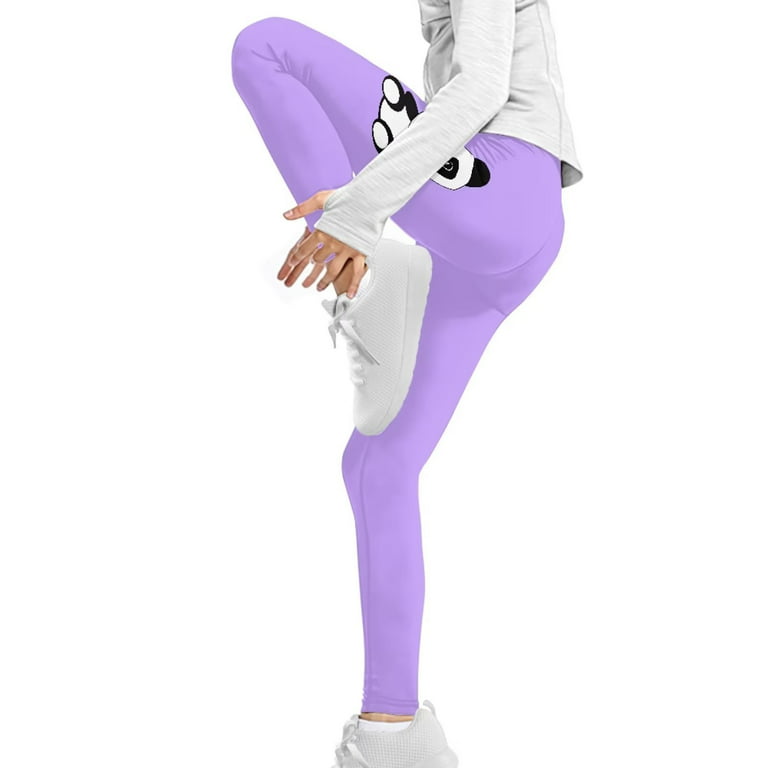 FKELYI Cartoon Panda Purple Kids Leggings Size 12-13 Years Lightweight  Vacation Tights for Girls Comfy Daily Life Yoga Pants High Waisted Butt  Lift 