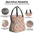 thumbnail image 3 of Pioneer Flower Floral Print Pattern Drawstring Lunch Bag Women - Drawstring Lunch Bag Insulated for Work Office - Stain-Resistant Large Lunchbags for Women with Multi-Pockets, 3 of 6