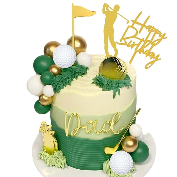 Golf Cake Topper, 23pcs Golf Cake Decorations Golf Cart Cake Toppers Heading for The Green Cake Topper for Golfers with Cart Flag Golf Ball for Golf Theme Party Supplies