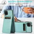 thumbnail image 7 of Dteck Back Wallet Phone Case for Samsung Galaxy A12 with ID & Credit Card Holder Slots Pockets Wallet Back Cover Stand Flip Folio Leather Galaxy A12 5G Cell Cases Women Men, Mint, 7 of 7