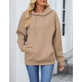 thumbnail image 2 of Alsol Lamesa Womens Hoodie Y2K Raglan Sleeve Drawstring Baggy Zipper Hooded Sweatshirts with Pocket, 2 of 6