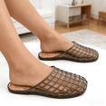 thumbnail image 3 of GJPBGK Women’s Comfortable Slip-On Jelly Sandals Breathable Mesh Flat Slippers Summer Closed-Toe Casual Beach Slippers  for Outdoor Travel & Casual Wear, 3 of 9