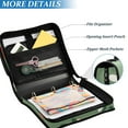 thumbnail image 2 of 3 Ring Zipper Binder with Shoulder Strap Waterproof Trapper Keeper 2 Inch D-Ring 500 Sheets Capacity Flowers with Leaves, 2 of 7