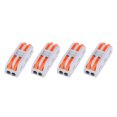 thumbnail image 5 of 28 Pcs 2-Position Compact Orange Nylon Flame Retardant Wire Connector 11-28 AWG PCT-2-2, 5 of 5