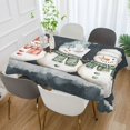 thumbnail image 2 of Yayeee Tablecloths 60" x 60" Rectangle Wrinkle Resistant Party Table Cover, Green Snowmen, 2 of 8