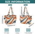 thumbnail image 4 of FORMRS Tote Bag for Women Quilted Large Capacity Travel Work Carry On Shoulder Handbag, Beige Abstract Wavy, 4 of 7