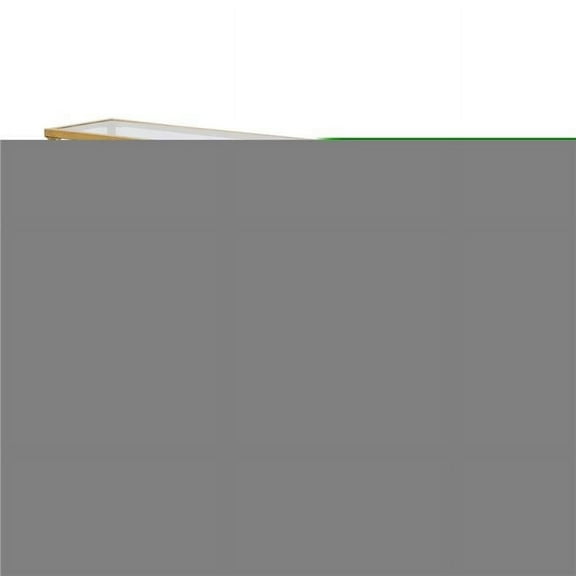 Palin Glass Top Console Table, Antique Gold