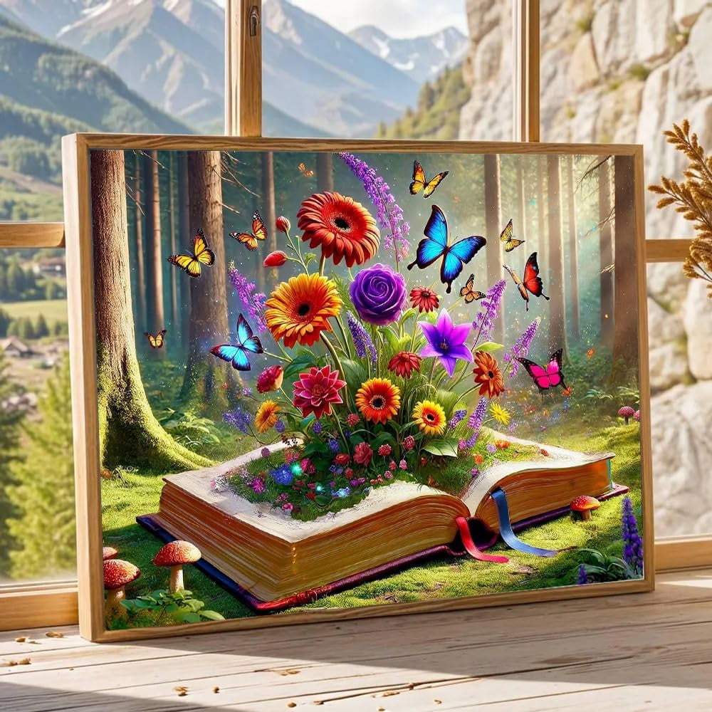 Highland Cow Diamond Painting Kit For Adults – Full Round Drill 5D DIY Art | 14x14 Inch Home Wall Decor - View #3