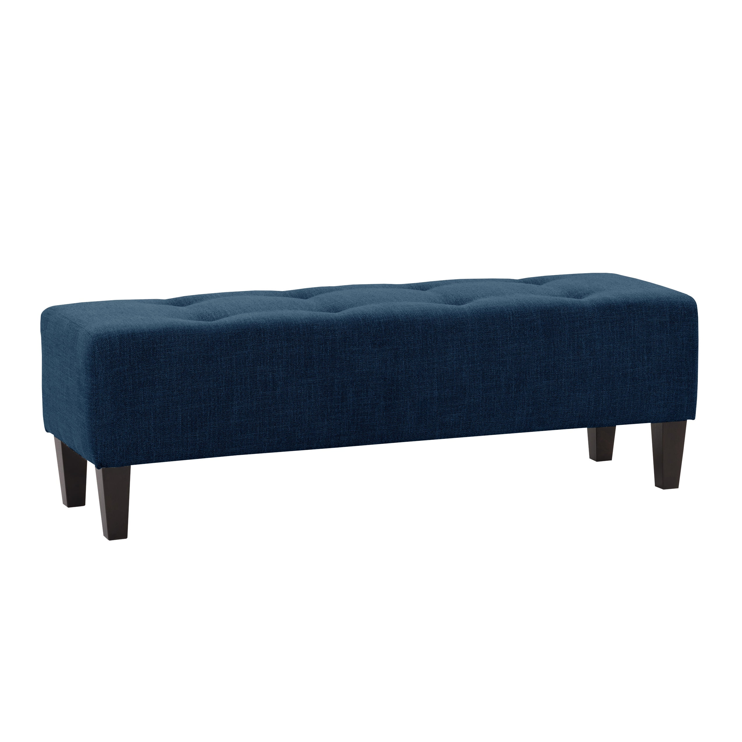 CorLiving Rosewell Fabric Button-Tufted Accent Bench with Wood Legs