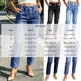 thumbnail image 2 of Cutuoiiu Womens Comfortable Denim Bottoms Solid Color Elastic Waist Straight Leg Cropped Jeans Relaxed Fit with Functional Pockets Casual Pants for All Season Daily Wear, 2 of 8