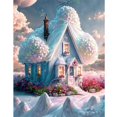 thumbnail image 1 of 5D Snow House Full Diamond Mosaic Snow Wagon Castle Dream Scenery New Arrival Diamond Painting Embroidery Cross Stitch X1018Square 50X70cm Gao Jinjia LED, 1 of 2