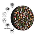 thumbnail image 4 of Gukieu Mushrooms Print Car Tire Cover, Adjustable Waterproof and Dustproof Tire Protection Cover, Suitable for SUV, Truck, Van-14 inch, 4 of 6