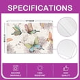 thumbnail image 4 of 4 Pcs of Butterfly Table Mats, Watercolor Flower Placemats for Women Girls Teens Colorful Butterfly Floral Place Mats Vintage Grunge Floral Meal Mats for Kitchen Dining Table, 12x18 Set of 4 Non Slip, 4 of 4