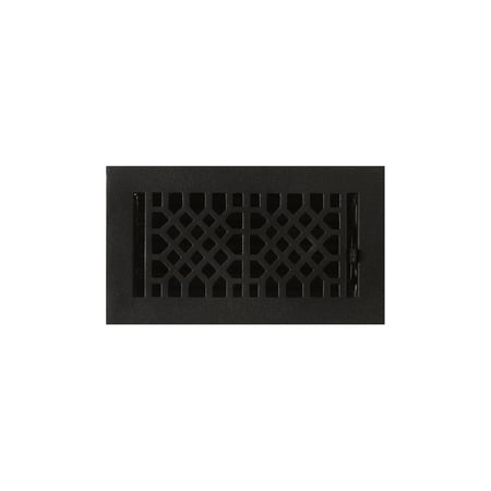 

Signature Hardware 914708-4-8 Antique Cast Iron Wall Register - Black