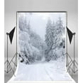 thumbnail image 2 of GreenDecor 5x7ft Winter Scenic Backdrop Snow Tree Photography Background Christmas Snowfield Adult Kid Girl Boy Man Artistic Portrait Nature Photo Shoot Studio Props Video Drop Drape, 2 of 4