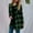Green, variant on ZSQDM Women Jacket Women Plaid Cardigan Fall Fashion Checkered Coat Top Crochet Cardigan Women's Oversized Pullover Sweater Casual Loose Crew Neck Side Split Jumper Tops Sweater Storage（Xxxxxl）