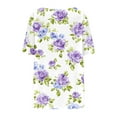 thumbnail image 4 of cocolona Womens Plus Size Summer Tops Crew Neck Short Sleeve Front Pleated T-shirts Casual Loose Floral Print Tees Blouse, 4 of 6