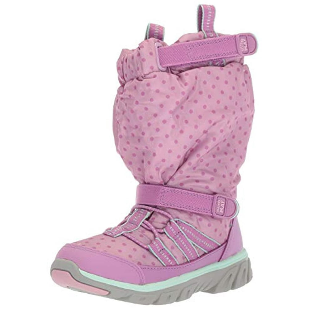 Stride Rite Stride Rite UnisexKid's Boy's and Girl's Machine Washable Snow Boot, Purple, 12.5