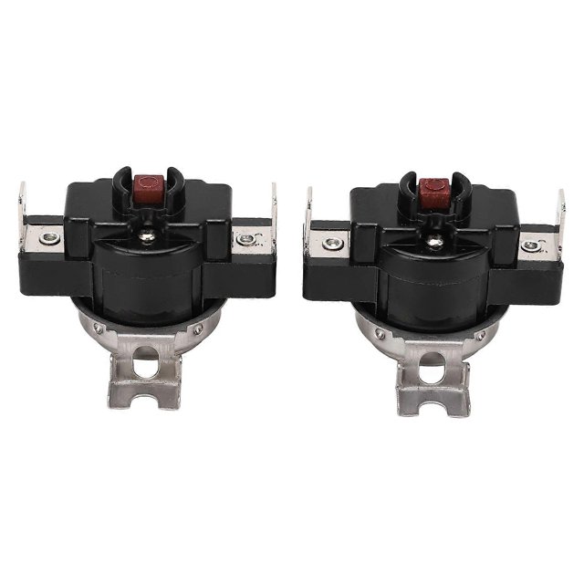 Lot de 2 interrupteurs de contrôle thermique manuels haute puissance en forme de U, 25 A, 250 V, pour thermostat