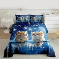 thumbnail image 2 of Manfei Cartoon Kitten Queen Comforter Set for Teen, Winter Festival Bedding Sets, Mystic Stars Galaxy Reversible Bedding Comforter Set, Luxury Bedroom Decor, 3-Piece, 2 of 8