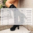 thumbnail image 3 of Viluyesy Knee High Boots for Women Fashion Chunky Heel Platform Faux Suede Side Zipper Buckle Dressy Comfortable Shoes Black Size 5, 3 of 9