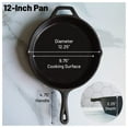 thumbnail image 4 of Backcountry Iron 12 Inch Round Large Pre-Seasoned Cast Iron Skillet, 4 of 5