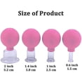 thumbnail image 5 of Juego de 4 ventosas faciales de cristal, ventosas de silicona para masaje, juegos de terapia linfática anticelulítica para ojos, cara y cuerpo... (rosa), 5 of 5
