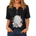 thumbnail image 3 of Women's Dolly Shirts Country Music Legend Graphic T‑Shirt Country Music Print Short Sleeve Tee Notch V Neck For Fans & Music Lovers Casual Tops XL, 3 of 7