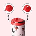 thumbnail image 4 of BOTTLE BOTTLE Insulated Water Bottle 24oz with Straw Lid and Handle for Sports Travel Gym Stainless Steel Water Bottles Double-Wall Vacuum Metal Leak Proof BPA-Free  Heart Beats, 4 of 6