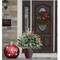 thumbnail image 6 of Lighted Holiday Planter Filler with Artificial Christmas Trees, Outdoor Seasonal Decorations Featuring 60 LED Lights with Tripod Stake for Gardens, Patios, Winter Yards and Entrances, 6 of 9