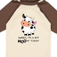 thumbnail image 4 of Inktastic Sorry, I'm a Bit Moody Today Cute Cow Pun Boys or Girls Long Sleeve Baby Bodysuit, 4 of 5