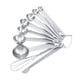 thumbnail image 2 of Juego de 7 cucharas medidoras de acero inoxidable con varilla medidora y batidor., 2 of 11