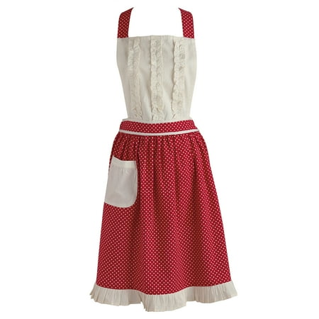 DII Red Polka Dot Vintage Apron, 16