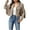 Khaki, variant on Womens Fringe Faux Suede Leather Jackets Fashion Tassel Motorcycle Cropped Coats Hippie Boyfriend Outwear Moto Coat (Black,S)