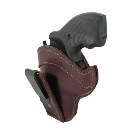 Barsony Left Burgundy Leather Tuckable IWB Holster Size 2 Charter Arms Rossi Ruger LCR S&W  .22 .38 .357