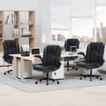 thumbnail image 6 of Fantasylab Executive Ergonomic 300LBS PU Leather Home Office Desk Chair, Computer Desk Chair with Adjustable Armrest,Black, 6 of 10