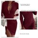 thumbnail image 2 of Vestido De Otoño, Vestido Ajustado Con Cuello En V De Punto Acanalado, Manga Larga Para Viajes Para Dama ANGGREK Otros, 2 of 8
