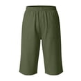 thumbnail image 4 of ITSAME Boys Cropped Pants, with Pockets Athletic Fit Elastic Waist Summer Kids Fashion Casual Pants Army Green 8-9T, 4 of 7